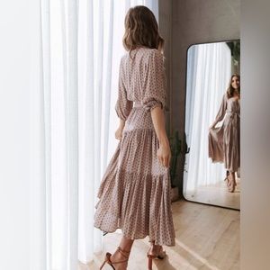 Petal and Pup Beige Hadyn Dress